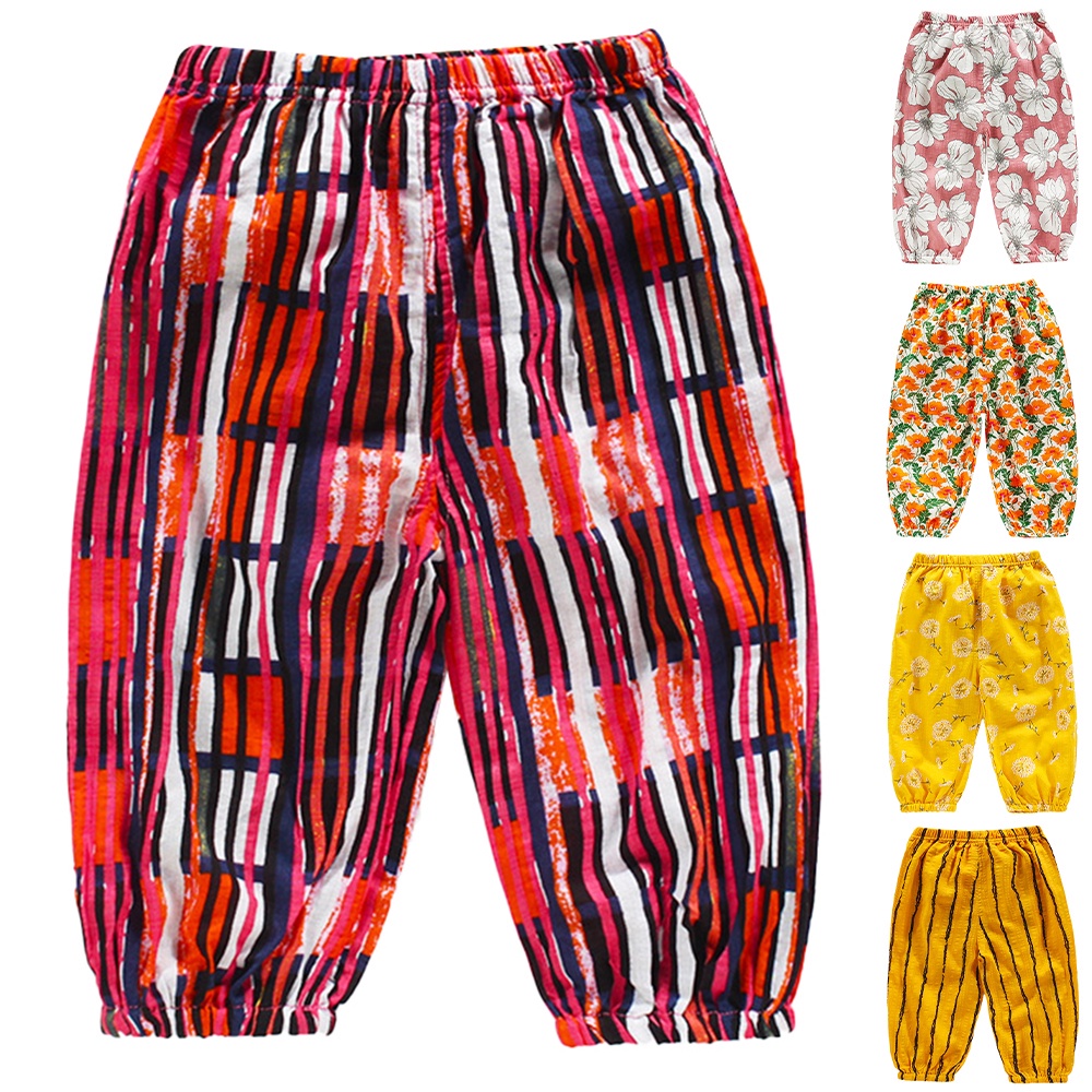 Quần lửng lưng vừa dáng rộng in họa tiết dễ thương thoáng khí thời trang mùa hè cho bé trai 1-6 tuổi