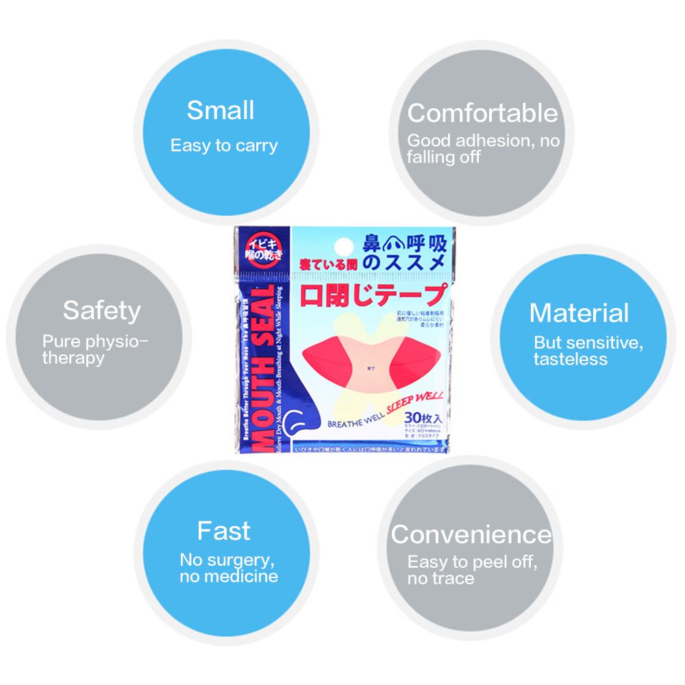 [Hàng mới về] 30 Băng keo mềm bịt miệng chống tiếng ồn nhiều màu sắc tiện dụng khi ngủ