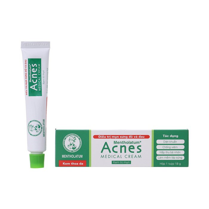 Kem thoa da ngăn ngừa mụn sưng đỏ và đau Acnes Medical Cream (18g)
