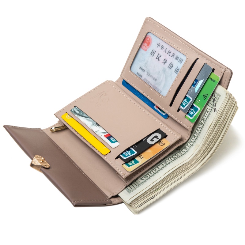 Ví Nữ Da PU Họa Tiết Caro