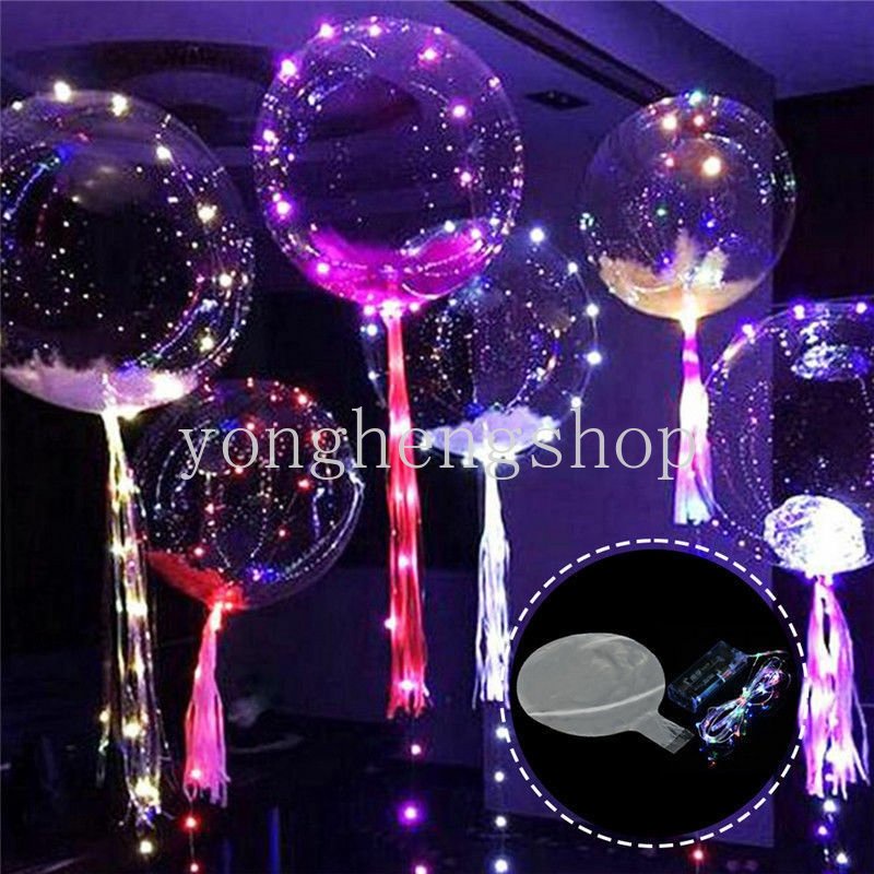 1 Bong Bóng Trong Suốt Có Đèn LED Cho Trang Trí Tiệc