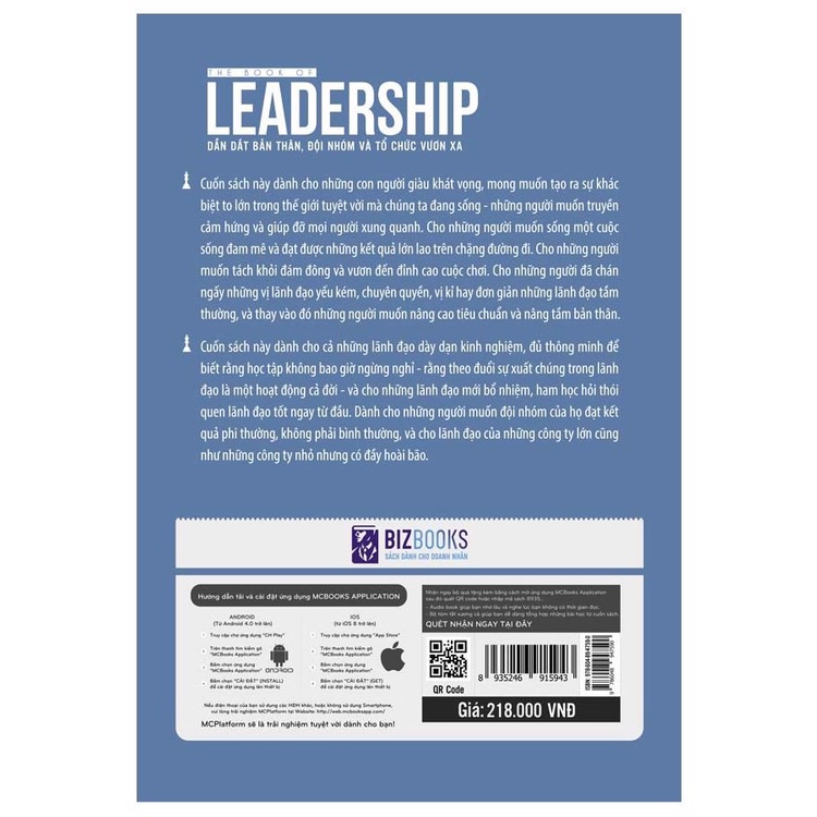 BIZBOOKS - Sách Dẫn dắt bản thân, đội nhóm và tổ chức vươn xa - The book of leadership