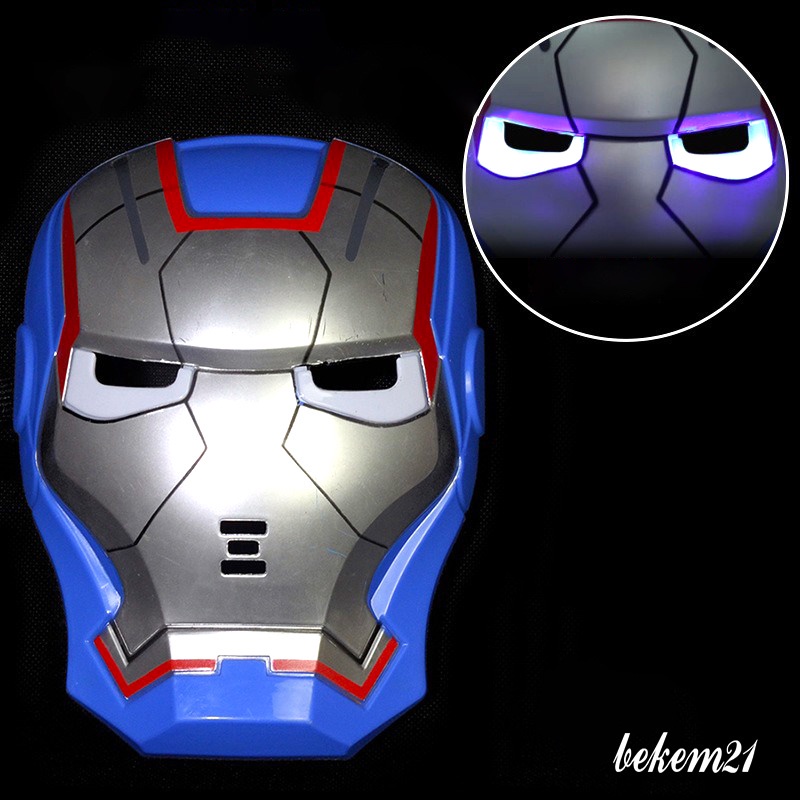 [PHÁT SÁNG] - Mặt Nạ Hóa Trang Nhân Vật Captain America phát sáng-Mặt nạ hóa trang siêu nhân Captain America