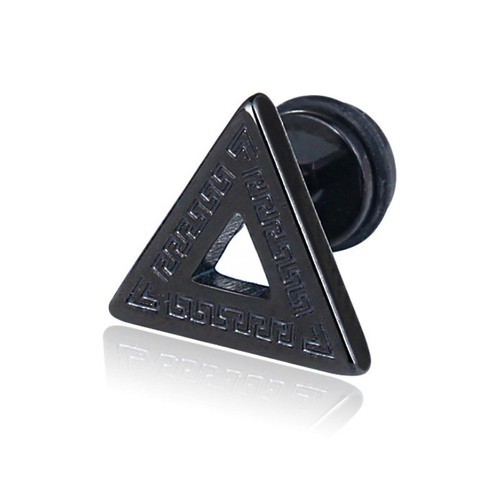 Bông Tai Nam Hình Tam Giác Titan Ko Đen TT 2574 - 1 Cặp