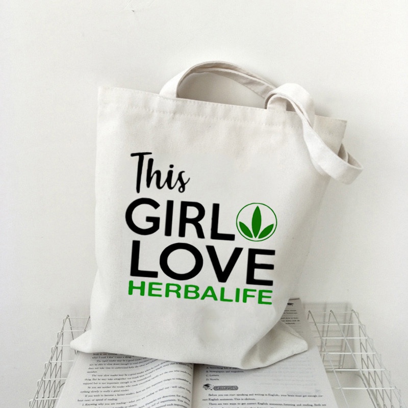 Túi xách tote Herbalife bằng vải bạt sành điệu cho nữ