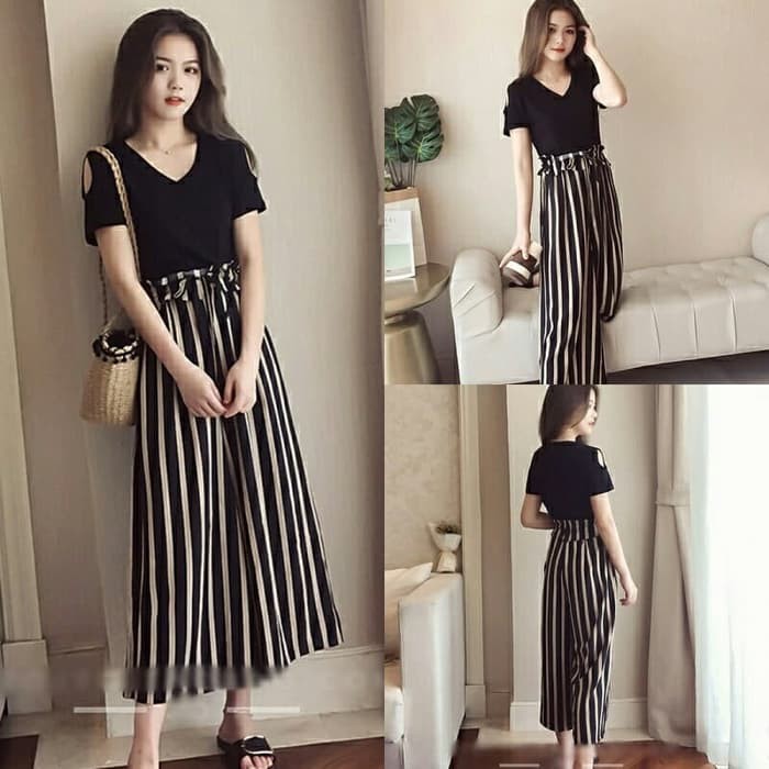 Set áo sơ mi + quần dài vải lanh phối nút Se 4173ZP Holly Salur cho nữ