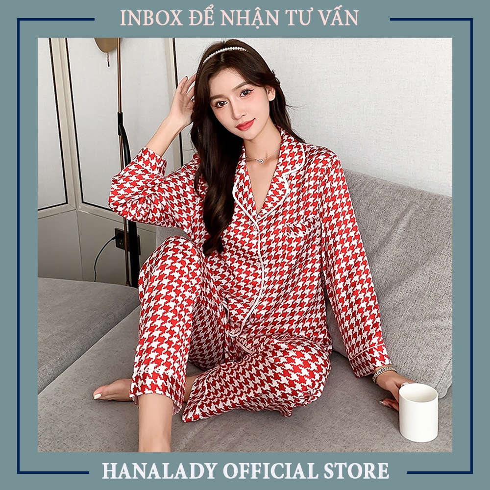 Pyjama lụa - bộ đồ ngủ mặc nhà sang trọng chất liệu lụa cao cấp P535