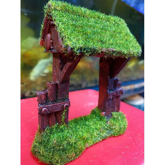 CỔNG PHỦ RÊU TRANG TRÍ HỒ CÁ NON BỘ 10X4X10CM