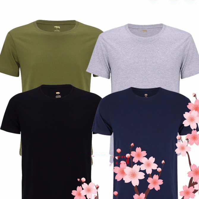 Combo 4 áo thun nam body cổ tròn vải dày mịn thoáng mát phong cách hàn quốc ( đen/ xanh đen/ xanh rêu/ xám )