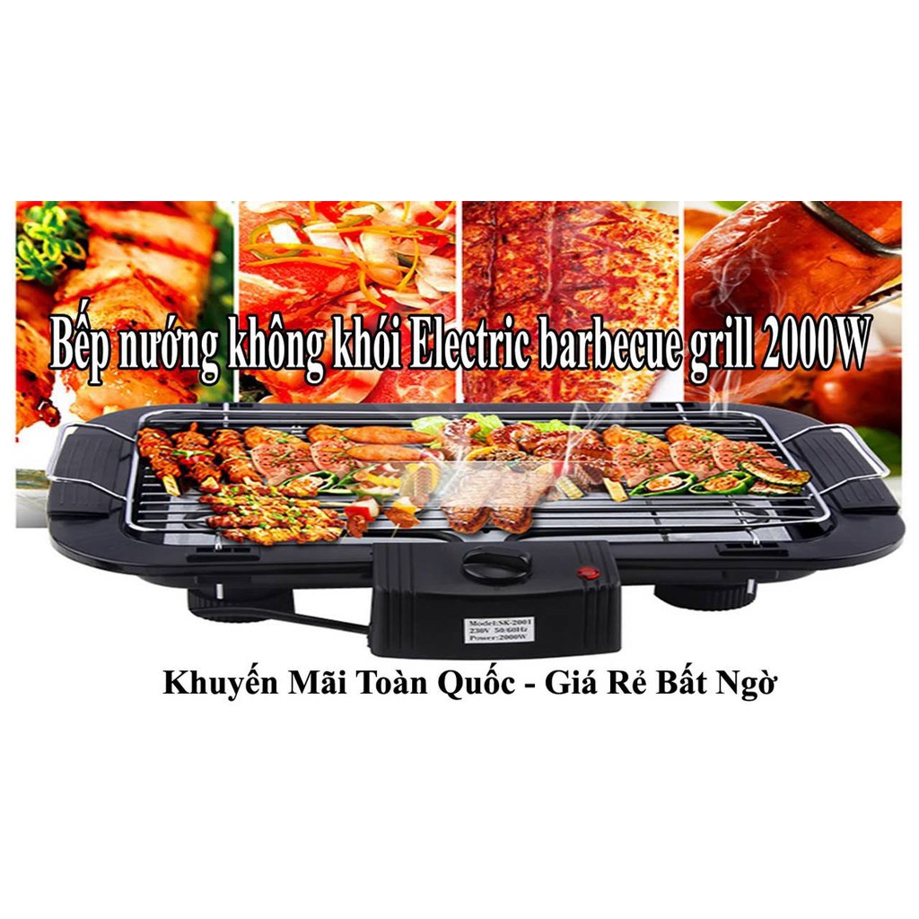 BẾP NƯỚNG ĐIỆN KHÔNG KHÓI ELECTRIC BARBECUE GRILL -Gía Sốc