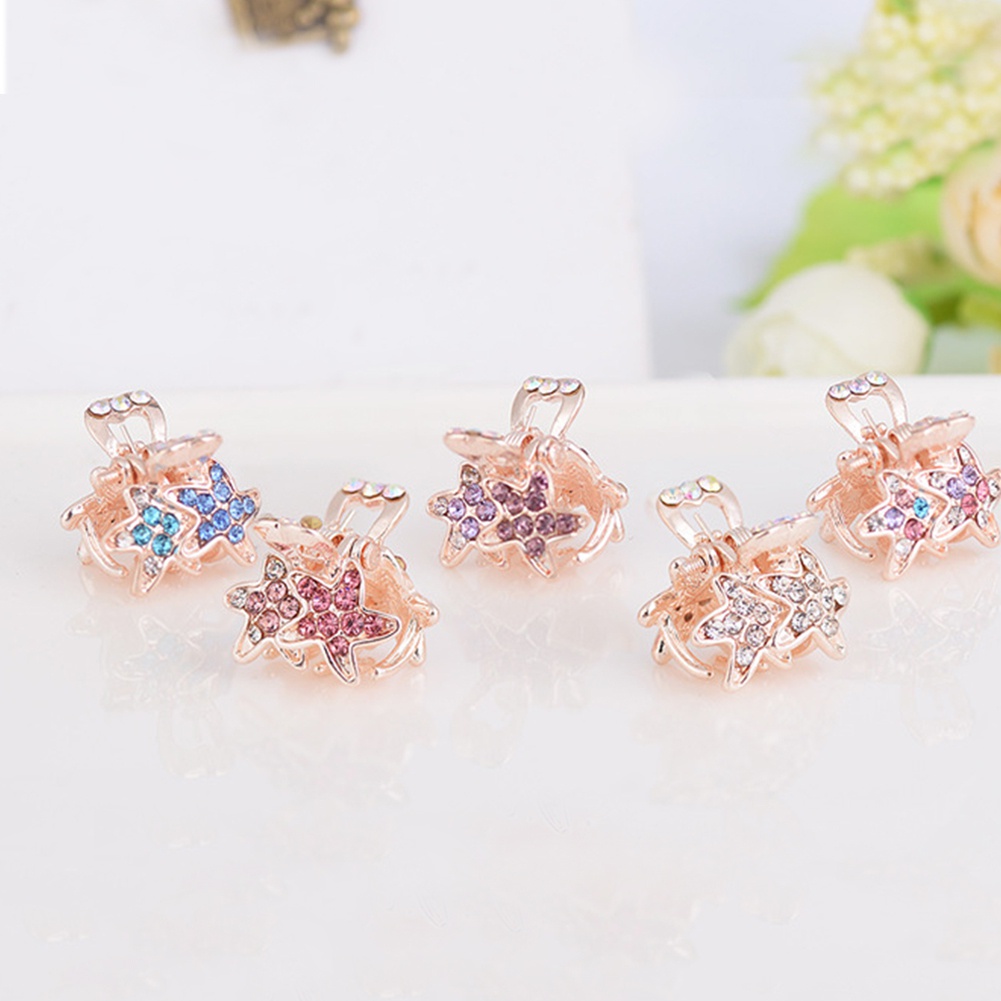 Kẹp Tóc Hình Sao Biển Đính Đá Dễ Thương Cho Bé Gái