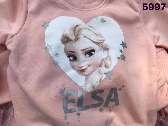 Bộ nỉ HM Elsa bé gái