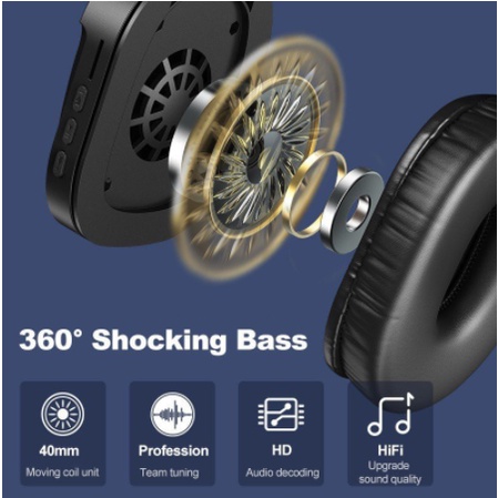 💎💎Tai nghe Bluetooth chụp tai Gaming có míc 💎CAO CẤP💎Chính hãng Remax RB-750HB V5.0 hỗ trợ thẻ nhớ không dây Giá rẻ