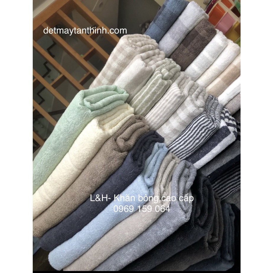 Khăn tắm xuất nhật cỡ lớn, khăn 100% cotton. Hàng Việt Nam MJ xuất khẩu chất lượng cao, nhiều màu sắc, dễ lựa chọn