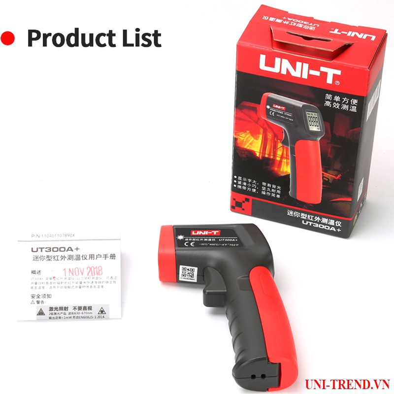 UT300A+ Súng kiểm tra nhiệt độ hồng ngoại chính hãng Uni-Trend