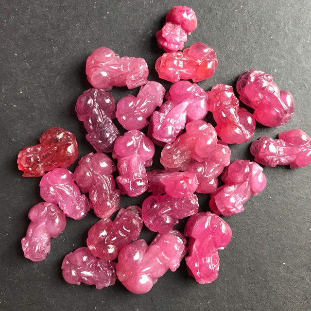 Tỳ hưu ruby size mặt và nhẫn