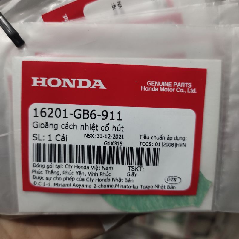 Ron, gioăng cách nhiệt cổ hút Honda Dream/ Wave alpha