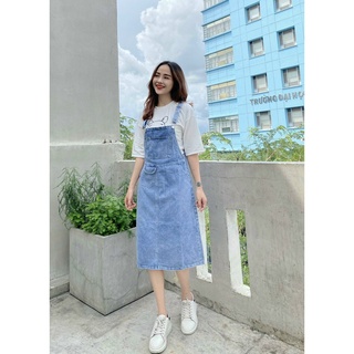 Yếm jean váy nữ dài chất bò thời trang cao cấp mẫu mới hàng chuẩn shop binstore94 yn03