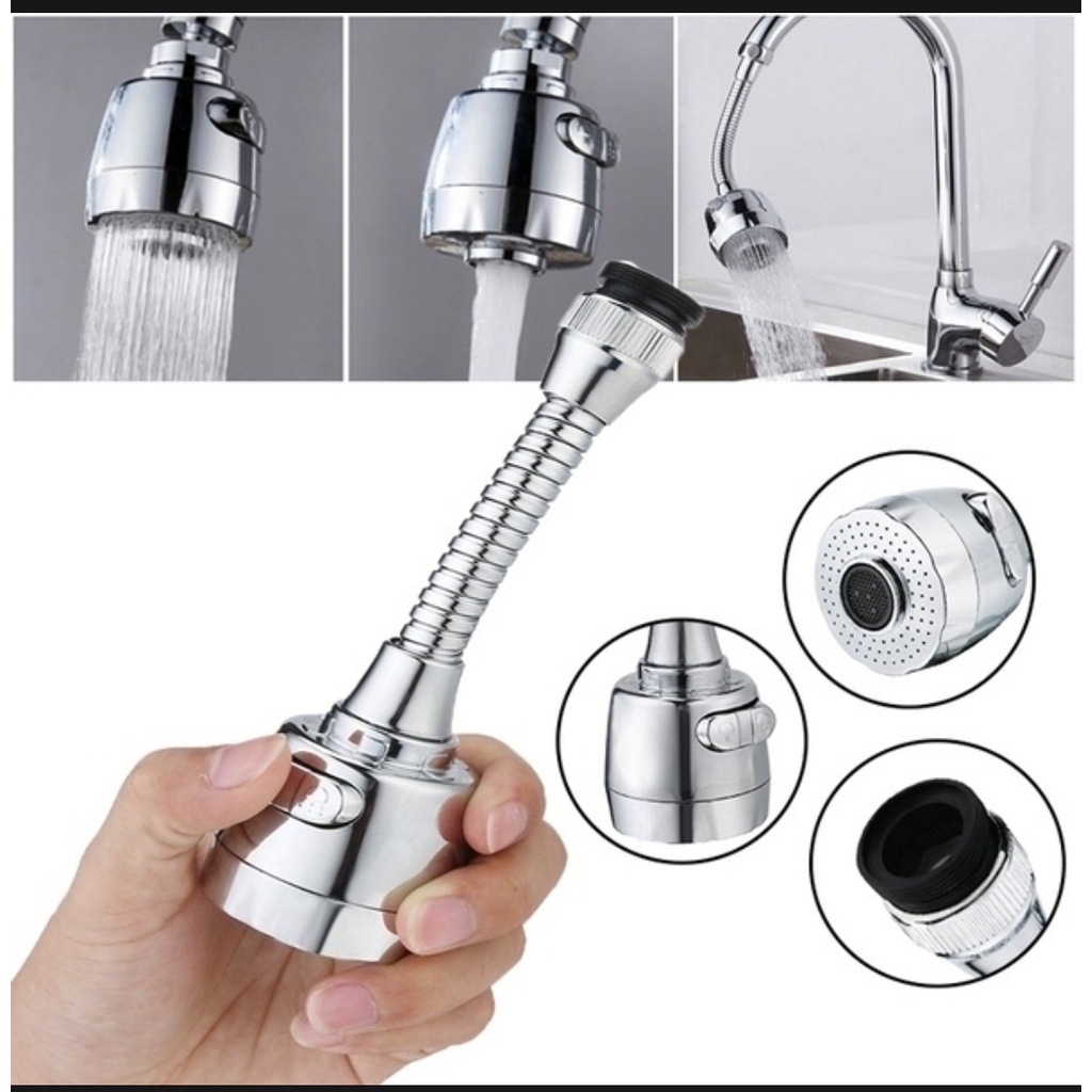 Đầu nối vòi rửa bát Inox cao cấp,vòi bồn rửa chén tăng áp 2 chế độ nước có bộ lọc,tiết kiệm nước.