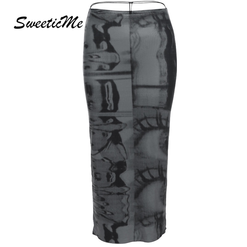 Chân Váy Thời Trang In Màu Tương Phản Cá Tính Dành Cho Nữ