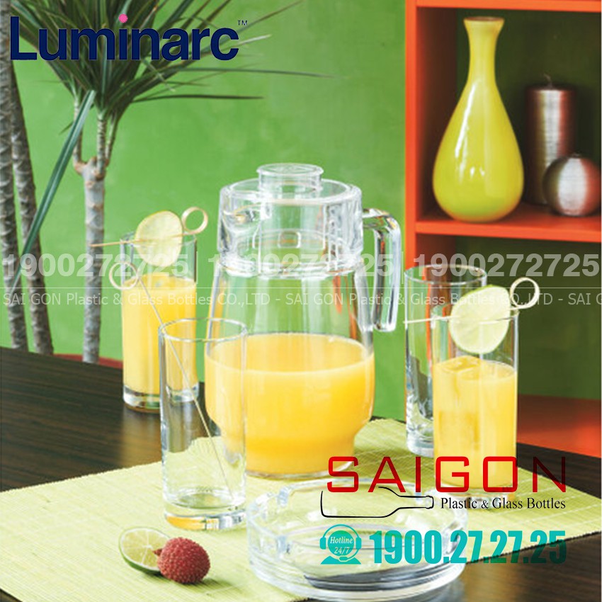 [Mã LIFEHLSALE2 giảm 10% đơn 0Đ] Bình Nước Thủy Tinh Luminarc Tivoli 1600ml | Thủy Tinh Cao Cấp