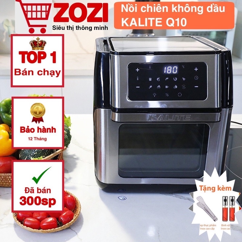 Nồi chiên Ko Dầu KALITE  Q10 ( Tặng  Kẹp dầu + xịt dầu )