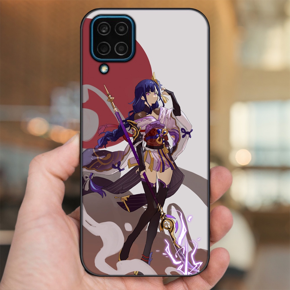 Ốp lưng Samsung M32, M33, M53, M62 viền đen in hình Raiden Shogun Genshin Impact