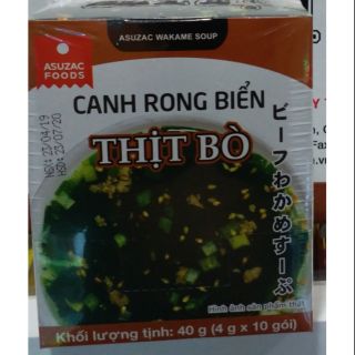 Canh rong biển bò bầm ASUZAC Nhật Bản hộp 10 gói