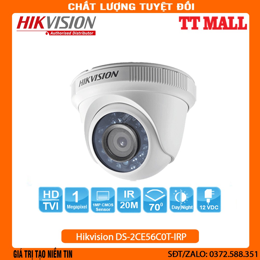 [Mã ELHAMS5 giảm 6% đơn 300K] Camera hikvision DS-2CE56C0T-IRP