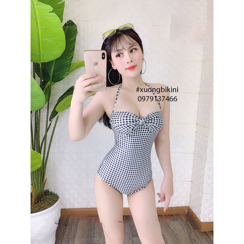 Bikini nữ đệm dày nâng ngực áo cánh tiên quần cạp cao che bụng - ảnh thật shop chụp