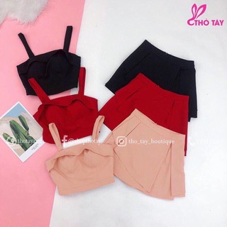 Sét bộ áo 2s kèm mút và chân váy xòe siêu xinh