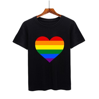 Áo cho Gay Les hình trái tim Lục Sắc LGBT - AQ017