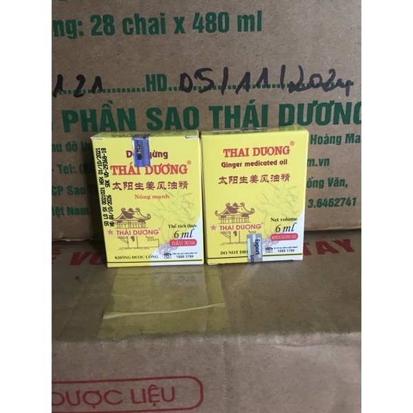 Dầu gừng Thái Dương 6 ml-Sao Thái Dương