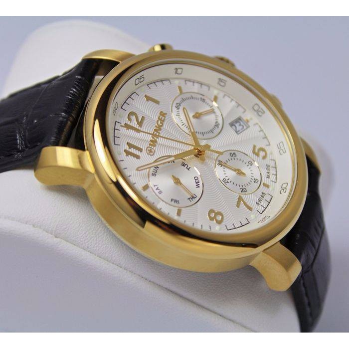 Đồng hồ nam Wenge Urban Classic - Máy Quartz - Kính Sapphire - Dây da