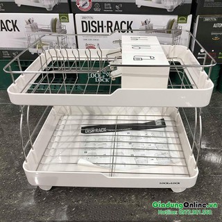 Kệ Chén Đĩa 2 Tầng Lock&Lock Dish Rack LDR2001 Trắng