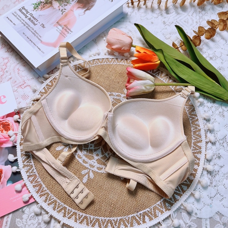 Áo lót thái quả trơn siêu độn kép 3,5CM có gọng,nâng gom ngực tạo khe