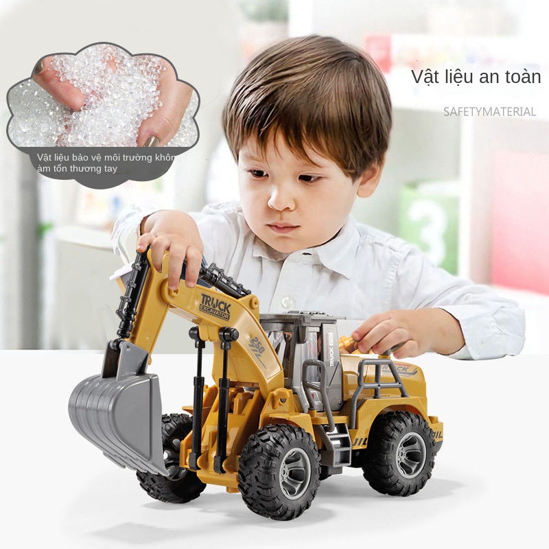 ✺☂Xe điện điều khiển từ xa không dây, xe kỹ thuật, sạc đồ chơi, máy xúc, máy móc, xe nâng, máy khoan đất, mô hình xe mô