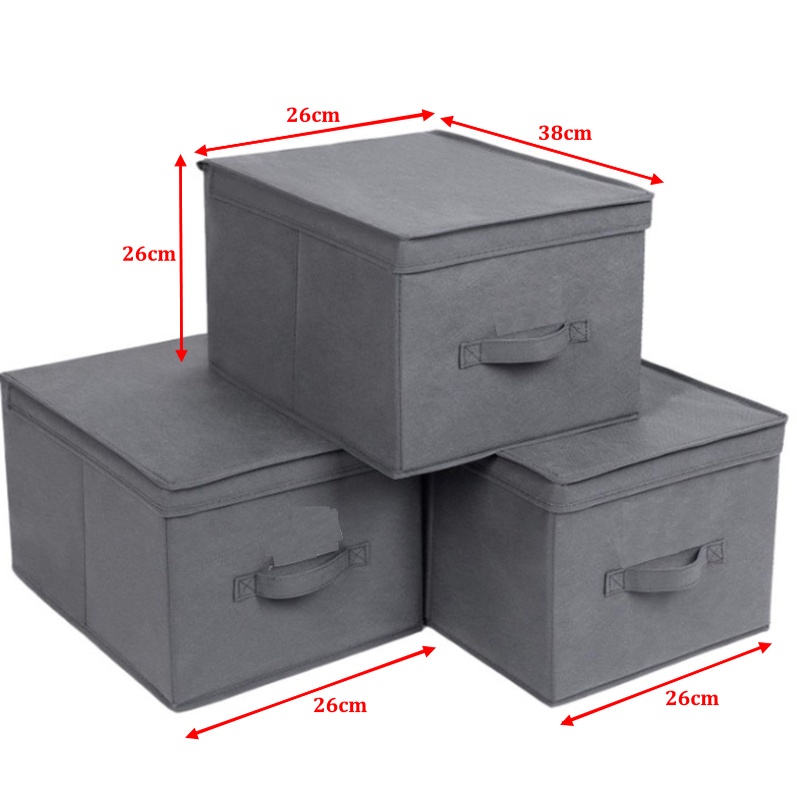 [Cải tiến - thế hệ 9.0] hộp vải đựng đồ quần áo đa năng có nắp đậy - chính hãng DoDoDios - TD1