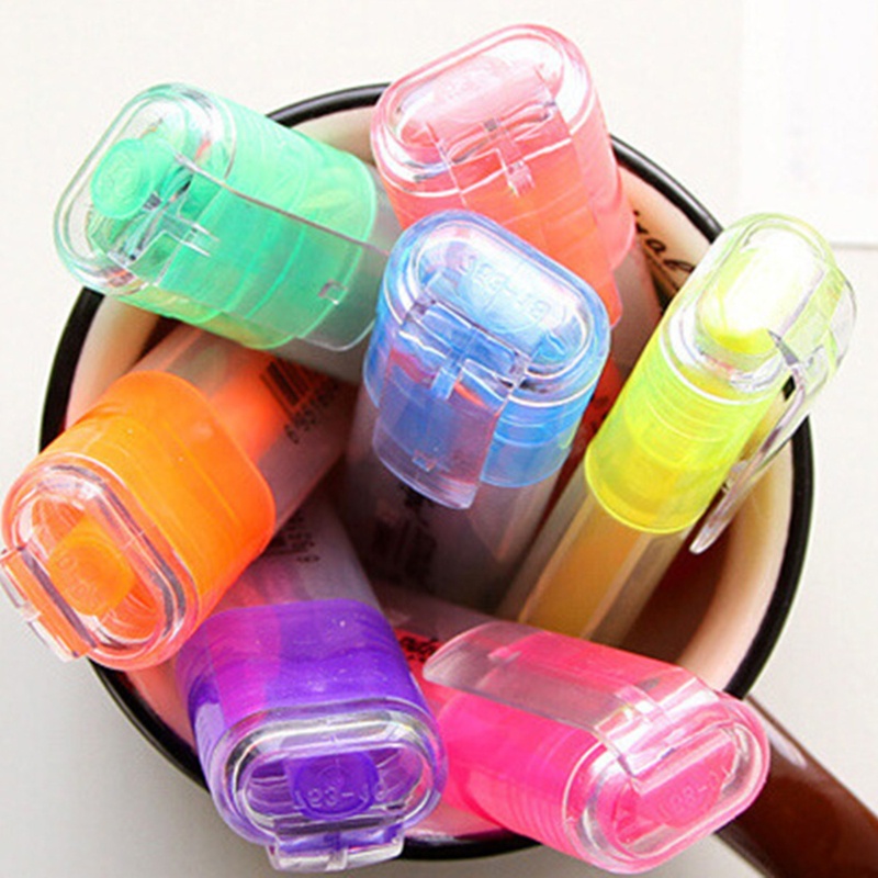 Bút highlight 7 màu tùy chọn không độc hại tiện lợi cho người lớn và trẻ em
