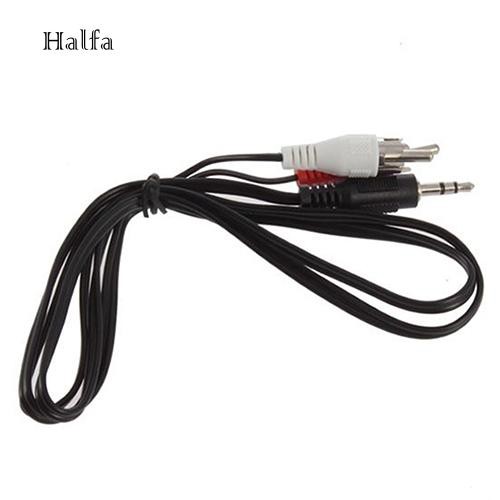 Dây cáp chuyển đổi tín hiệu âm thanh 3.5mm 1/8 inch sang 2 giắc cắm RCA