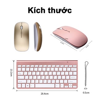Bàn Phím và Chuột Cắm Chip USB Không Dây Chống Thấm Nước 2.4G dùng cho laptop, máy tính - BH 6 THÁNG