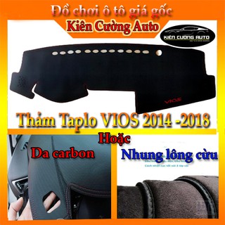 Thảm Taplo Vios 2014-2018 da Carbon hoặc nhung lông cừu