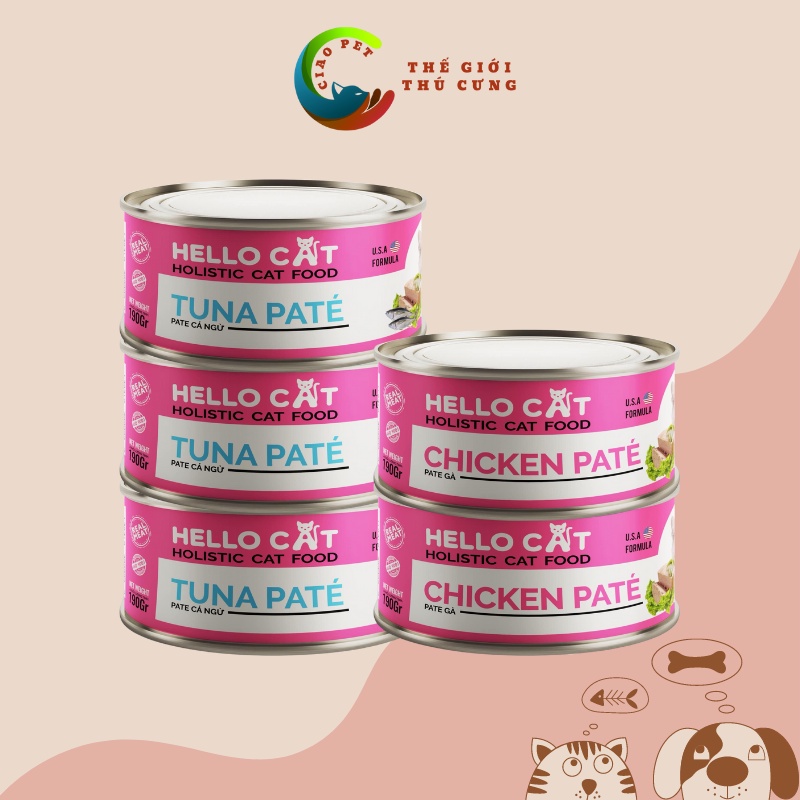 Pate cho mèo Hello Cat (Pate tươi, pate cho mèo giá rẻ)