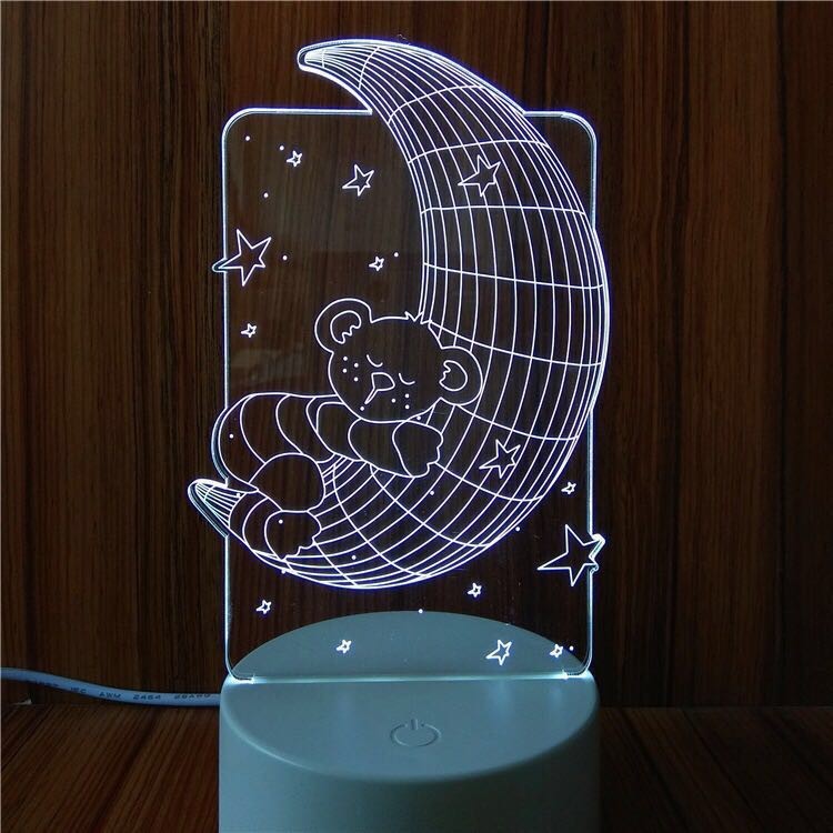 Đèn ngủ 3D cực đẹp ( 3 màu )