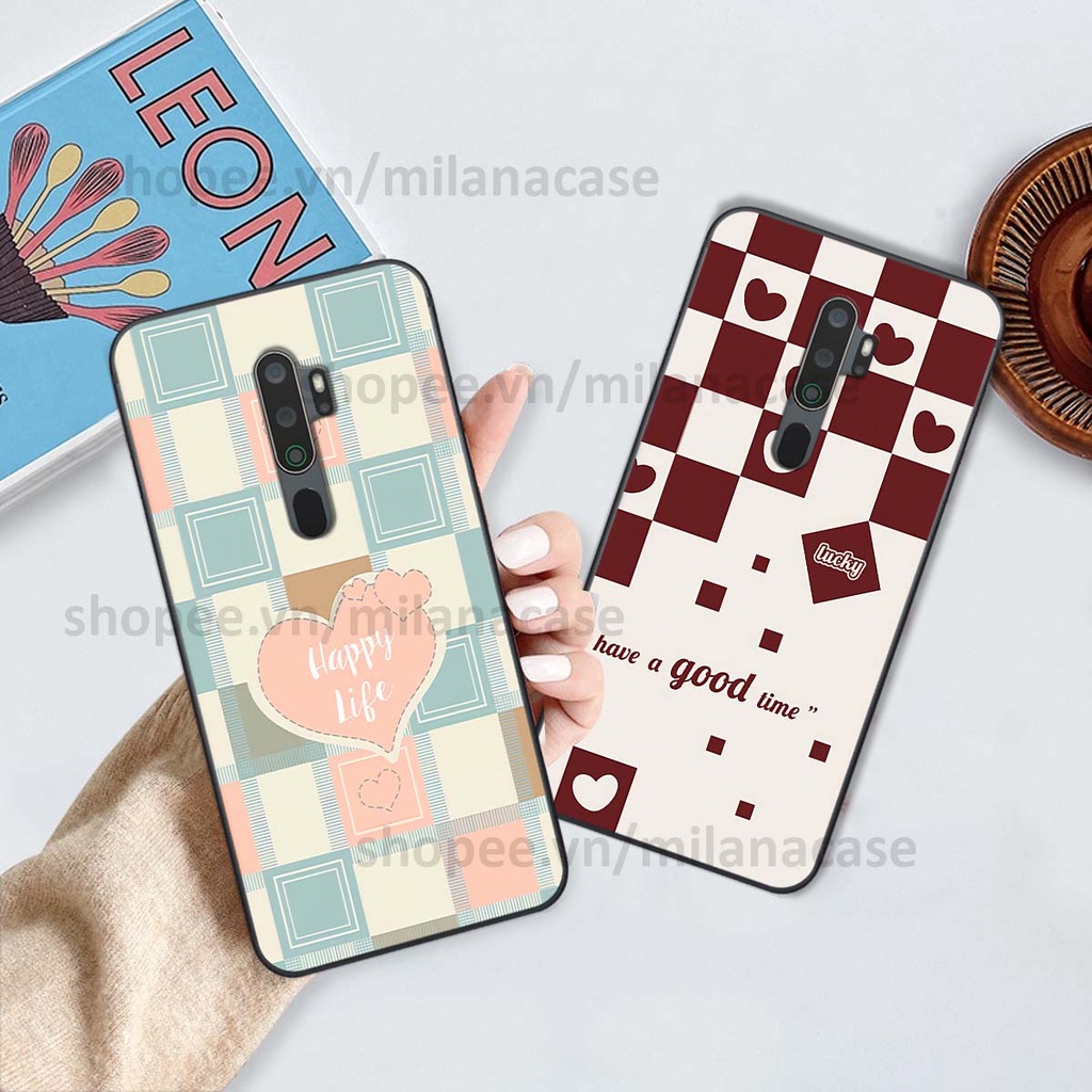Ốp Oppo A5 2020 / A9 2020 caro họa tiết nhiều màu sắc siêu đẹp thời trang cá tính