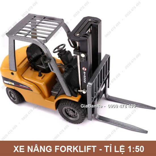 Mô Hình Kim Loại Xe Nâng Công Trình Forklift Tỉ Lệ 1:20 - Huina - 9952