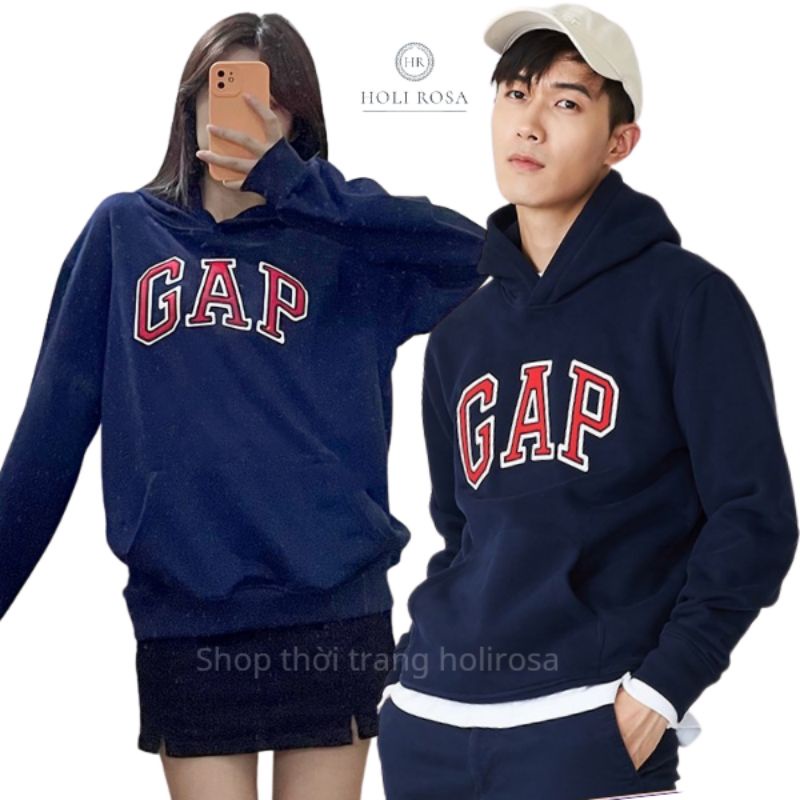 Áo nỉ hoodie nam nữ in chữ dáng unisex màu đen one size HOLI ROSA