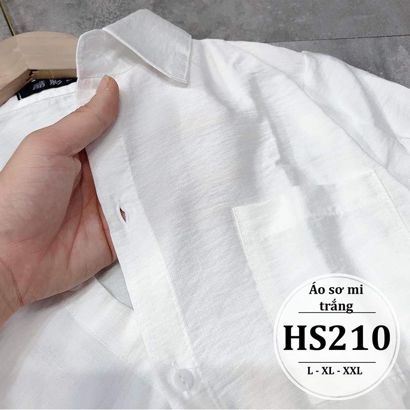 Áo sơ mi nữ bigsize 55-90kg HS210- Áo kiểu chuẩn sơ mi trắng tay dài bigsize - Cho người béo mập - màu trắng - L XL XXL | BigBuy360 - bigbuy360.vn