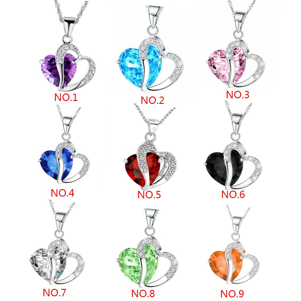 Dây Chuyền Hợp Kim Hình Trái Tim Đính Đá Xinh Xắn