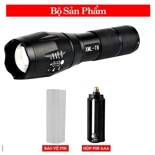 Đèn pin siêu sáng XML-T6 trọn bộ chip LED kích thước lớn
